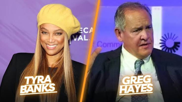 Tyra Banks and Greg Hayes