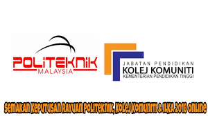 Anda boleh membuat semakan secara dalam talian (online) menerusi laman web rasmi www.politeknik.edu.my. Semakan Keputusan Rayuan Politeknik Kolej Komuniti Ilka 2021 Online