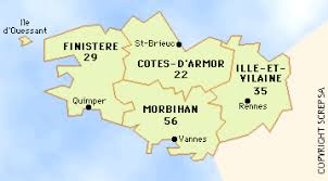Kaart frankrijk departementen en steden | france map, regions of france, departments of france. Regio Bretagne Kaart Met De Departementen