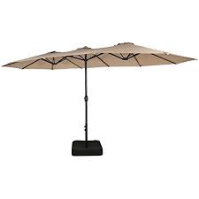 Enjoy free shipping & browse our great selection of patio umbrellas, patio umbrella stands & bases, patio open this 10 ft patio umbrella to protect yourself from the sun and celebrate such a wonderful day in the garden! Amazon Com Iwicker 15 Ft Double Sided Patio Umbrella Outdoor Market Umbrella With Crank Umbrella Base Included Beige Garden Outdoor