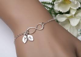 Infinity Bracelet Two Initials Letter Bracelet Personalized Infinity Jewelry Monogram Bracelet C On Luulla
