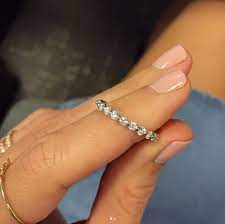 Single Prong Eternity Band Eternity Band Diamond Diamond Wedding Bands Round Diamond Eternity Band