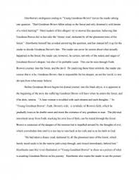 Young goodman brown tells the tale of a young puritan man drawn into a covenant with the devil. Literary Analysis Of Young Goodman Brown Essays