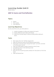 Drafts of each rubric were then tested by faculty with their own students' work on over. Learning Guide Unit 8 Studocu