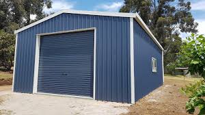 A Home Workshop Designed And Engineered Measuring 6m W X 10m L X 3m H And Constructed In Colorbond Deep Ocean And Surfmist Workshop Shed Home Workshop Shed