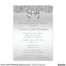 Silver 25th Wedding Anniversary Sequins And Bow Invitation Zazzle Com In 2020 25th Wedding Anniversary Invitations Wedding Anniversary Invitations Wedding Anniversary
