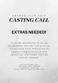Open casting calls search in title. Casting Call For Extras In Singapore Auditions Free