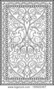 Hand drawn floral texture, decorative flowers, coloring book. Black White Floral Vector Photo Free Trial Bigstock