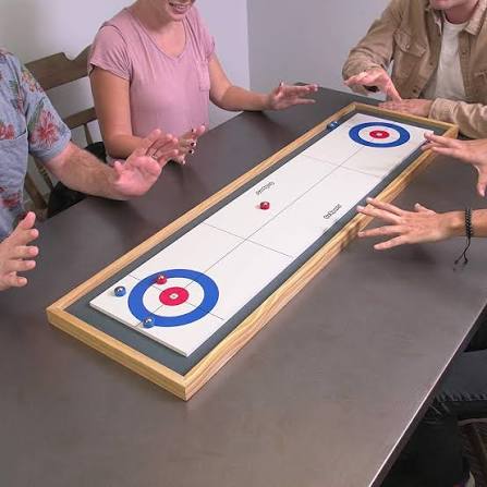 Shuffleboard Y Curling Juego 2 En 1 De Tejo Y Curling De Mesa – Tablero De  Madera 6 Pies (183 Cm) Con Discos Deslizantes, Ideal Para Noche De Juegos Y  Fiestas
