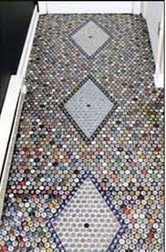 Diy Bottle Cap Flooring Bottle Cap Projects Diy Bottle Bottle Cap