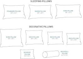 Standard Pillow Size Standard Throw Pillow Size Dimensions
