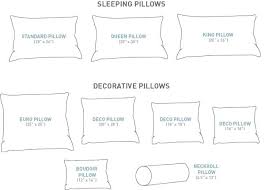 standard pillow size standard throw pillow size dimensions