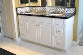 Hamilton Thermofoil Door Style With A White Finish Featured In A Bathroom Kitchen Cabinets Decor Frameless Cabinetry Old Kitchen Cabinets