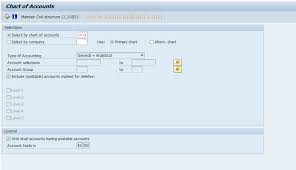 J1gcoa Sap Tcode Chart Of Accounts Transaction Code