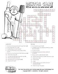 Here are our top puzzles for preschoolers. Dental Care Crossword Answers Free Printable Learning Activities For Kids Printable Colouring Sheets