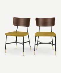 The chairs offer very good comfortable seating in a stylish design where the back rest is gently curved. Set Of 2 Amalyn Dining Chairs Walnut And Vintage Gold Velvet Made Com In 2021 Dining Chairs Walnut Dining Chair Dining