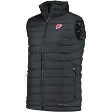 Columbia Wisconsin Badgers Black Powder Lite Omni Heat Reflective Full Zip Vest