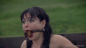 Babe with make up on her face crucified for being a bad girl | Any Porn