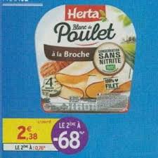 Blanc de poulet tranché sans sel nitrité (80 gr). Blanc De Poulet Herta Chez Intermarche 17 09 22 09 Catalogues Promos Bons Plans Economisez Anti Crise Fr