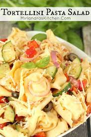Tortellini Pasta Salad Mirlandra S Kitchen Recipe Pasta Salad Recipes Pasta Salad With Tortellini Pasta Dishes