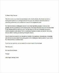 Free 7 Teacher Recommendation Letters In Pdf