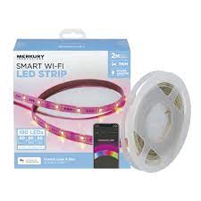 Merkury Innovations Smart Led Strip Lights 6 5ft Trimmable Dimmable Walmart Com Led Strip Lighting Strip Lighting Led Strip