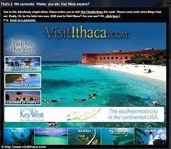 Ithaca Tourist Board Tells Visitors To Go To Sunny Florida Instead Tourism Visit Florida Tourism Website