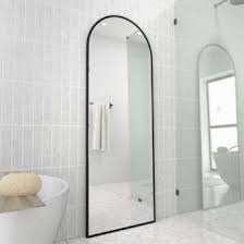 If you want the looks of a metal framed floor mirror without the enormous amount of weight that one would q: Full Length Black Arch Mirror With Metal Frame Luxe Mirrors