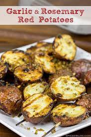 Rosemary And Garlic Grilled Red Potatoes Spiced Grilling Recipes Bbq Recipes Grilled Red Potatoes