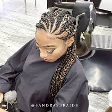 Braided hairstyles for girls with long hair. 6 Braids With Small Braids Houstonbraider Cornrows Braids Houstonhairstylist Htxhair Ghanabraids Hairs Braided Hairstyles Easy Small Braids Hair Styles