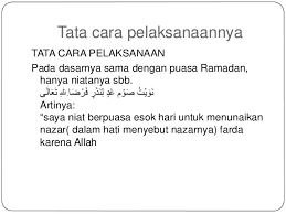 Doa Niat Sahur Puasa Nazar