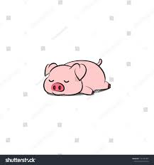 Lazy Pig Sleeping Cartoon Vector Illustrationsleeping Pig Lazy Illustration Cartoons Vector Pig Illustration Vector Illustration