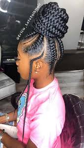 25 Popular Black Hairstyles We Re Loving Right Now Page 2 Of 2 Stayglam Braided Hairstyles African Braids Hairstyles Braided Ponytail Hairstyles