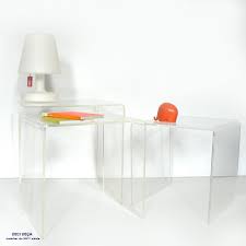 tables gigognes en plexiglas de ci de ca design meubles et objets du 20eme siecle