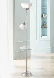 London Modern Torchiere Floor Lamp With Table Glass Brushed Nickel Adjustable Side Light For Living Room Reading Uplight 360 Lighting In 2020 Floor Lamp Torchiere Floor Lamp Lamps Living Room