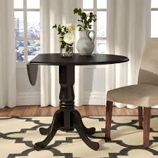 Spruill Drop Leaf Solid Wood Rubberwood Dining Table Dining Table Solid Wood Dining Table Small Dining Table