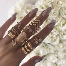 Maybe you would like to learn more about one of these? Hot Bohemian Fashion Jewelry Knuckle Ring Set Hollow Out Flower Stacking Rings Midi Rings S643 From Jewelryvision 1 96 Dhgate Com