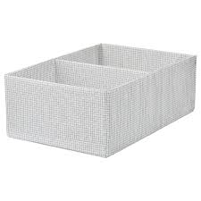 Stuk White Grey Box With Compartments 34x51x18 Cm Ikea In 2020 Ikea Storage Spaces Ikea Canada
