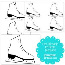 Free Printable Ice Skate Template Ice Skating Skate Party Happy Birthday Cards Printable