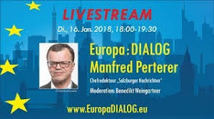 1946 begann er als volontär in der redaktion der salzburger volkszeitung, wenig später wechselte er zu den salzburger nachrichten. Europa Dialog Mit Manfred Perterer Livestream Youtube