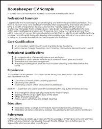 housekeeping resume sample best