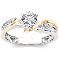 Imperial 3 4 Carat T W Diamond Yellow Two Tone Classic 14kt White Gold Engagement Ring Walmart Com Replacement Wedding Rings Engagement Rings Two Tone