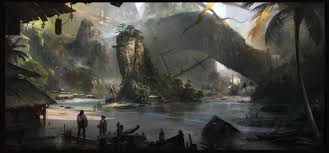Pirate Cove Piotr Krezelewski Fantasy Landscape Pirates Cove Environment Concept Art