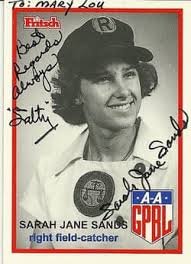 In 1991 these former All-Americans traveled to Cooperstown to help film the  beginning and end segments of A League of Their Own. Pictured (left to  right) in the front row are: Shirley