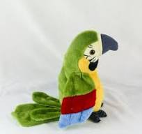 Kripyery Parrot Doll Interactive Electric Doll Toy Sound Recording Talking  Repeating Parrot Plush Toy Flap Wings Soft Fun Learning Kids Toy