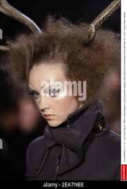 A model displays a creation by fashion designers Suzanne Clements of  Britain and her husband Brazilian-born Ignacio Ribeiro for Cacharel  Spring-Summer 2007 Ready-to-Wear, in Paris, France,