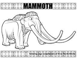 Coloring Page Mammoth True North Bricks Coloring Pages Lego Coloring Pages Mammoth