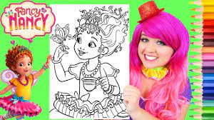 Learn new styles and fashion trends by playing this printable memory game with your best friend. Coloring Fancy Nancy Butterfly Disney Coloring Page Prismacolor Pencils Kimmi The Clown Youtube