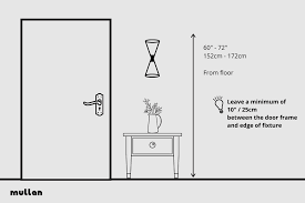 Vanity light height placement of wall. How To Place And Install Wall Sconces And Lights Mullan Lighting
