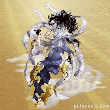 鬼子母神 送子娘娘 鬼子母神 梵文音译为河利帝母 佛经中的人物 又名 暴恶母 欢喜母 原先她只是一个神通很大的饿鬼 后来成为重要的佛教护法神 在中国民间将她当作送子娘娘供奉 在佛寺中 造像为汉族中年妇女 身边围绕着一群小孩 手抚或怀抱着一个小孩
